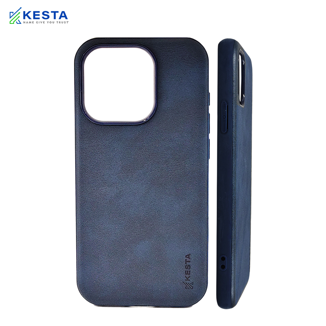 iPhone 15 Pro Max Cover - Brave Blue Leather Case